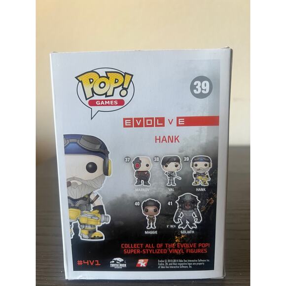 VAULTED Hank Evolve Funko Pop #39 Video Games Gaming 2K Turtle Rock Henry Allen - Picture 3 of 6